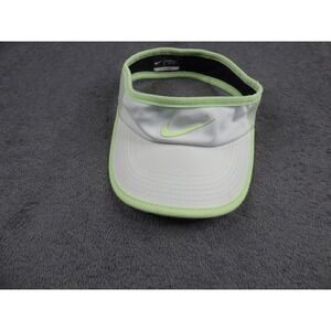 Nike Featherlight Dri-FIT Visor Womens White Lime Green Tennis Golf Hat
